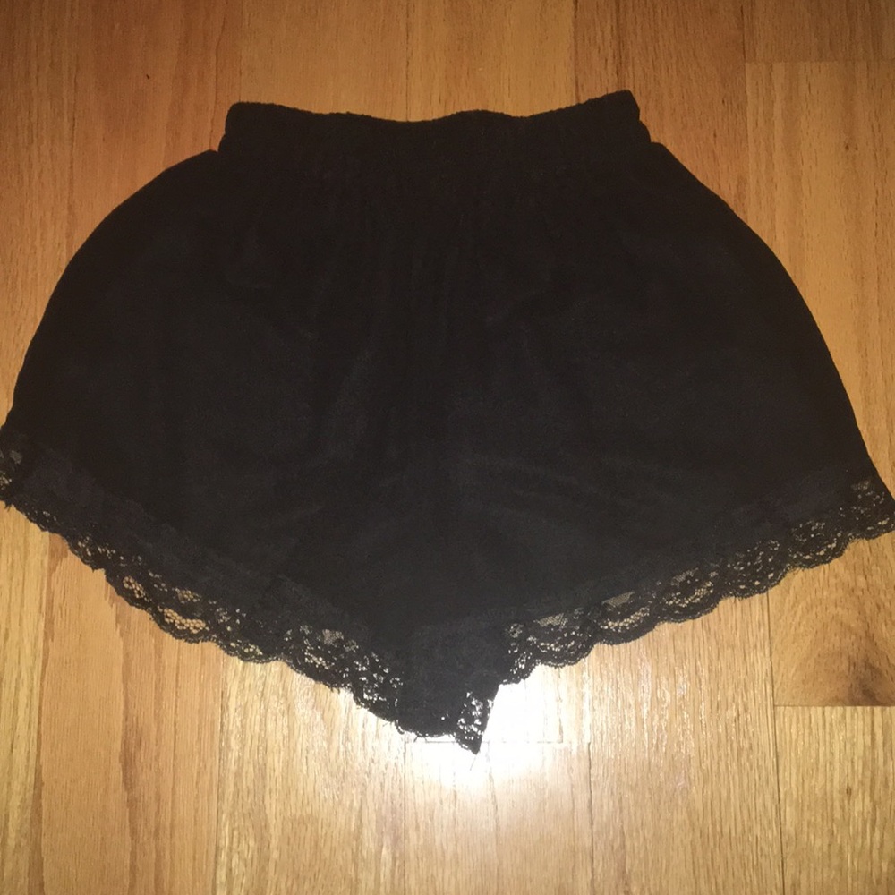 Black flowy shorts
